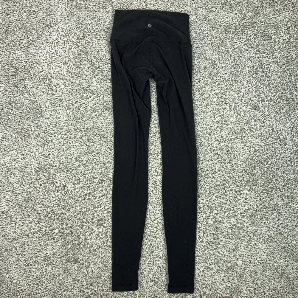 Lululemon Pants Womens 4 Black‎ High Rise Ankle Leggings Yoga Gym Sport Workout